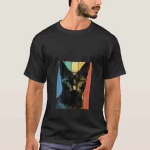 Camiseta Estilo de Vintage de Gato Azul Russo, Mãe Pai V