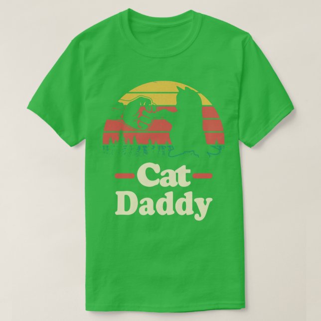 Camiseta Estilo de Vintage do Pai Cat (Frente do Design)