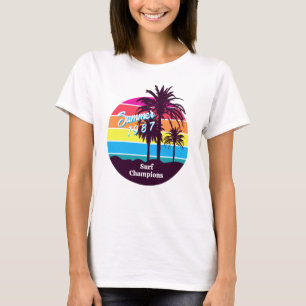Camiseta Estilo de Vintage dos Campeões do Surf Verão de 19