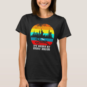 Camiseta Estilo De Vintage Retorna O Bronx Onde Minha Histó