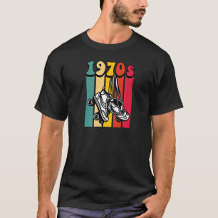 Camiseta Estilo de Vintage Retroativo 1970s Hippie Disco Ro