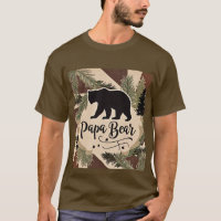 Estilo de Vintage Rustic Papa Bear Silhouette ao E
