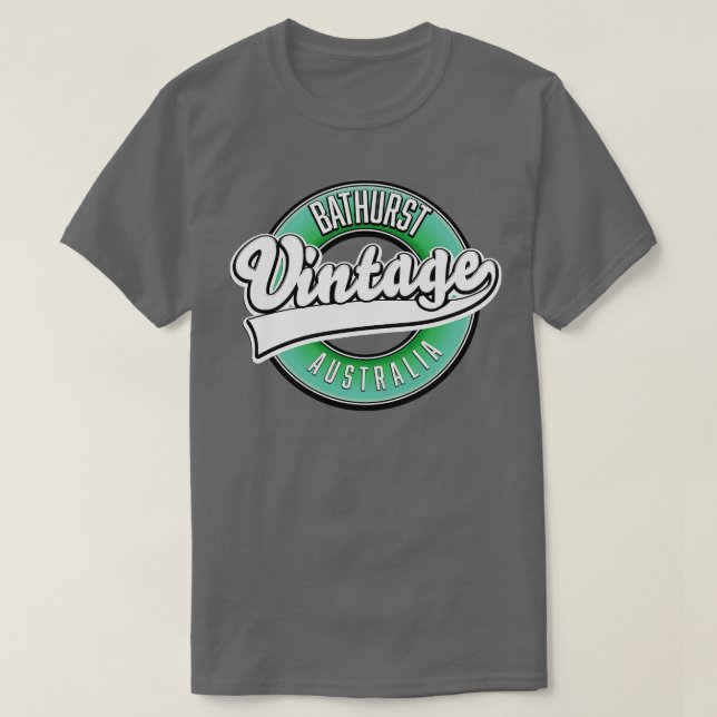 Camiseta estilo de vintagem Bathurst australia (Frente do Design)