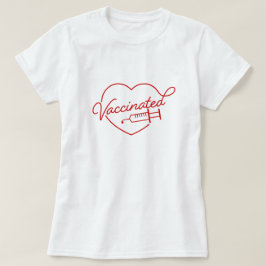 Camiseta Estilo de Vintagem Cólida Camisa-T Vacinada