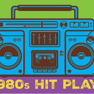 Camiseta Estilo de vintagem da Boom Box da década de 1980