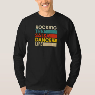 Camiseta Estilo De Vintagem Da Vida Do Dançarino De Salsa