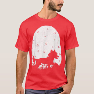 Camiseta Estilo de Vintagem de Ovo em Páscoa castanha de Cã