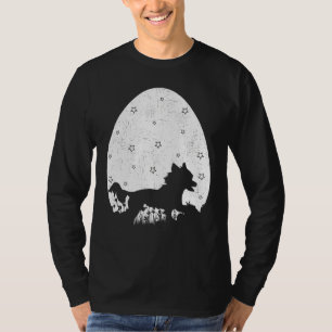 Camiseta Estilo de Vintagem de Ovo em Páscoa castanha de Cã