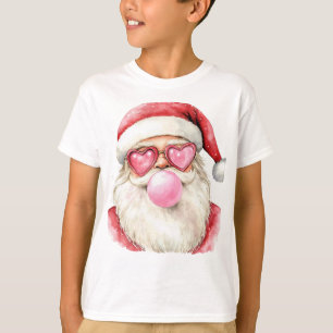 Camiseta Estilo de Vintagem de Papais noeis de Goma de Bolh