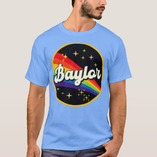 Camiseta Estilo De Vintagem Do Baylor Rainbow No Espaço