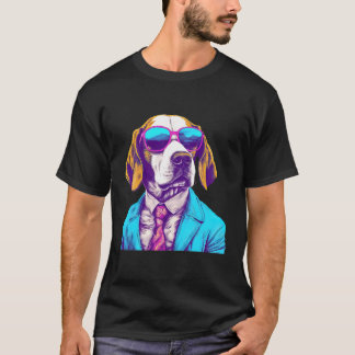 Camiseta Estilo de Vintagem do Cão-Beagle