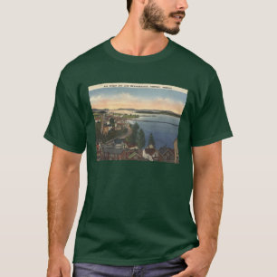 Camiseta Estilo de Vintagem do Newport VT Lake Memphremagog