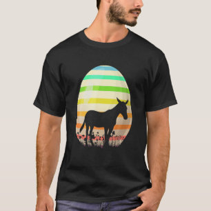 Camiseta Estilo de Vintagem do Ovo da Páscoa Engraçado Mule