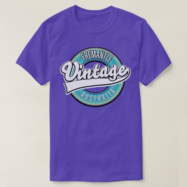 Camiseta estilo de vintagem Fremantle australia (Frente do Design)