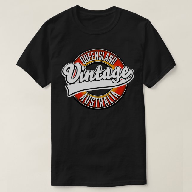 Camiseta estilo de vintagem Queensland australia (Frente do Design)