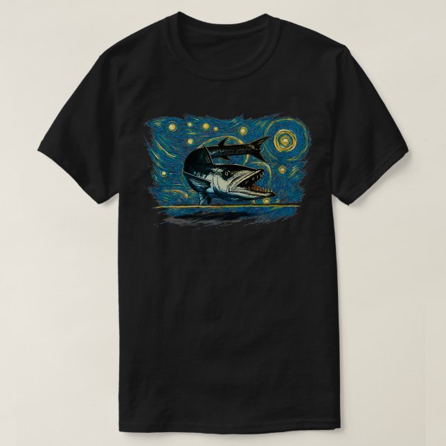Camiseta Estilo de Vintagem Retroativa Barracuda (Frente do Design)