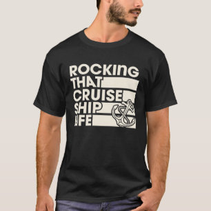 Camiseta Estilo De Vintagem Retroativa Da Vida Do Navio De