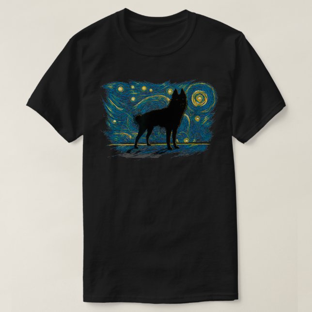 Camiseta Estilo de Vintagem Retroativa Schipperke (Frente do Design)