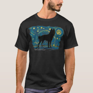 Camiseta Estilo de Vintagem Retroativa Schipperke