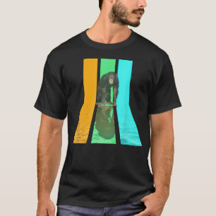Camiseta Estilo de Vintagem Retroativo 80s Chimpanzé