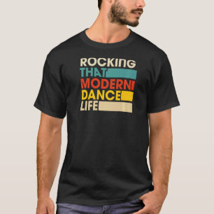 Camiseta Estilo De Vintagem Retroativo Da Vida Da Dança Mod