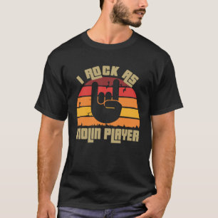 Camiseta Estilo de Vintagem Sun do Violin Player Colorido