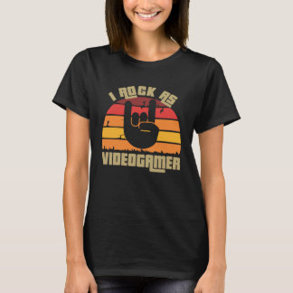 Camiseta Estilo de Vintagem Sun Videogamer Colorido