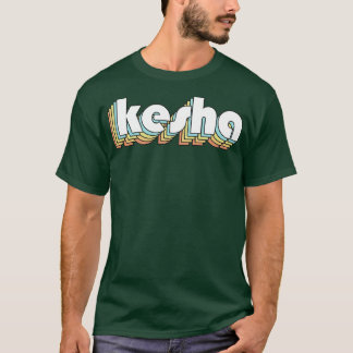 Camiseta Estilo Desvanecido da Tipografia do Arco-Íris Retr