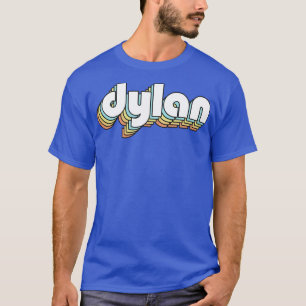 Camiseta Estilo Desvanecido da Tipografia do Arco-Íris Retr