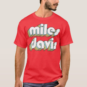 Camiseta Estilo Desvanecido da Tipografia Retroativa Miles