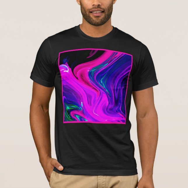 Camiseta Estilo Dinâmico de Reprodução de Cores (Frente)
