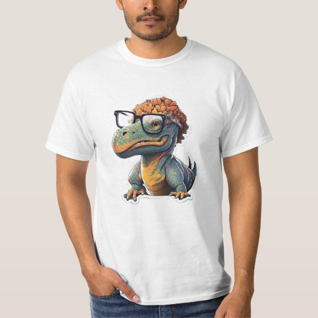 Camiseta Estilo Dino-Mite: A Espetacular Camisa-T Do Dinoss (Frente)