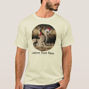 Camiseta Estilo do australiano dos cangurus do Natal