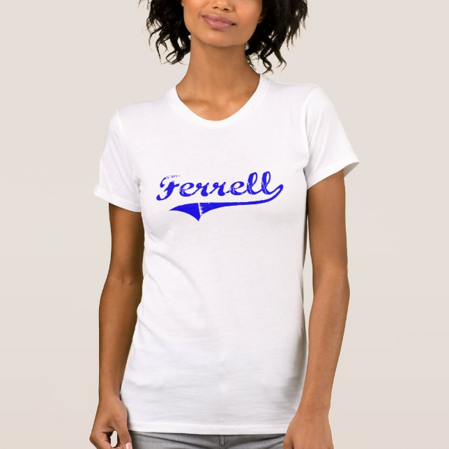 Camiseta Estilo do clássico do sobrenome de Ferrell (Frente)