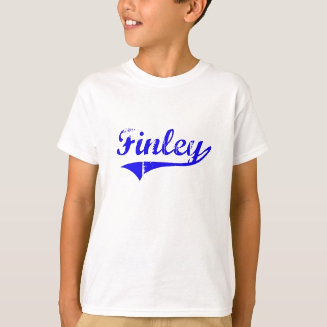 Camiseta Estilo do clássico do sobrenome de Finley (Frente)