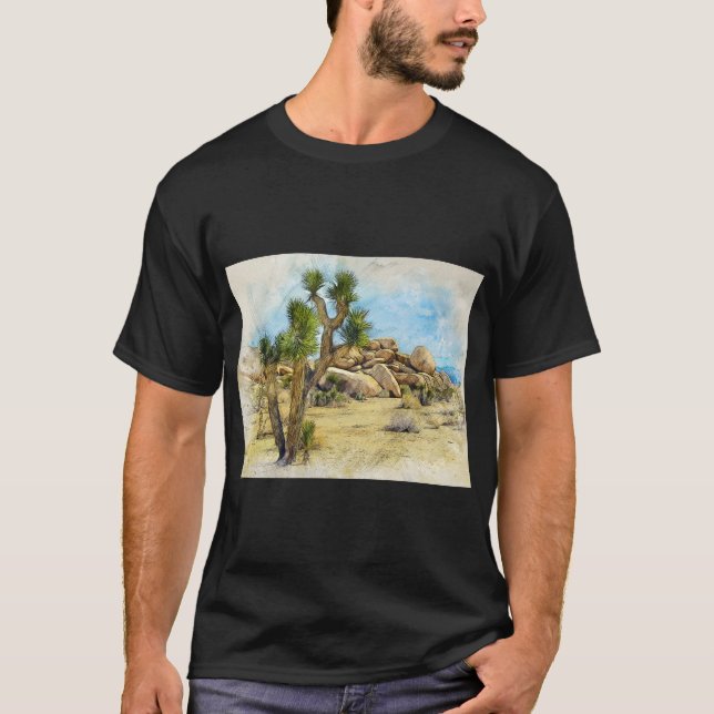 Camiseta Estilo do Deserto Árvore Joshua (Frente)