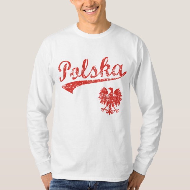 Camiseta Estilo do esporte de Polska Eagle (Frente)