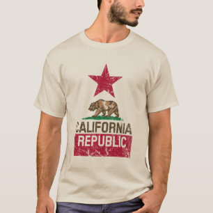 Camiseta Estilo do Grunge da bandeira do estado da