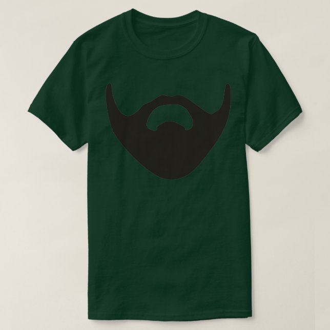 Camiseta Estilo do manual da linha da máscara de barba (Frente do Design)