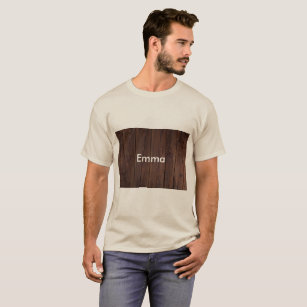 Camiseta Estilo do País da Cerca de Madeira Marrom-escura r