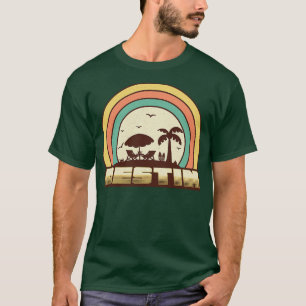 Camiseta Estilo do Sunset Retro da Praia do Destin