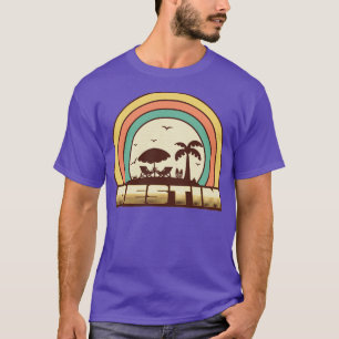 Camiseta Estilo do Sunset Retro da Praia do Destin
