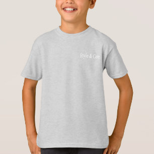 Camiseta Estilo e cuidado Cinza Cores T-Shirt