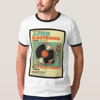 Camiseta Estilo eletrônico do Afro