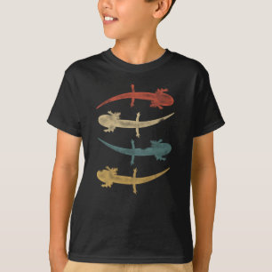Camiseta Estilo Engraçado Axolotl Lover 80s Estilo Retrovi