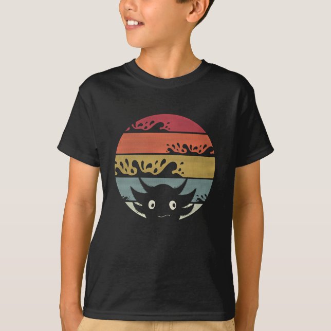 Camiseta Estilo Engraçado Axolotl Lover 80s Estilo Retrovis (Frente)
