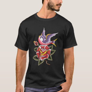Camiseta Estilo Escolar Antigo Hoodie Vintage Retro Tattoo