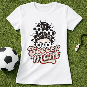 Camiseta Estilo Fofo de Mãe de Futebol Moderno