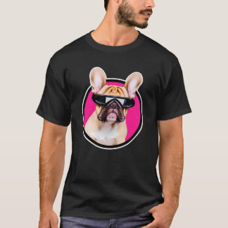 Camiseta Estilo francês Bulldog 80s Estilo Vaporwave French