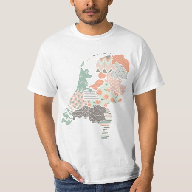 Camiseta Estilo Geométrico de Correspondência da Província  (Frente)